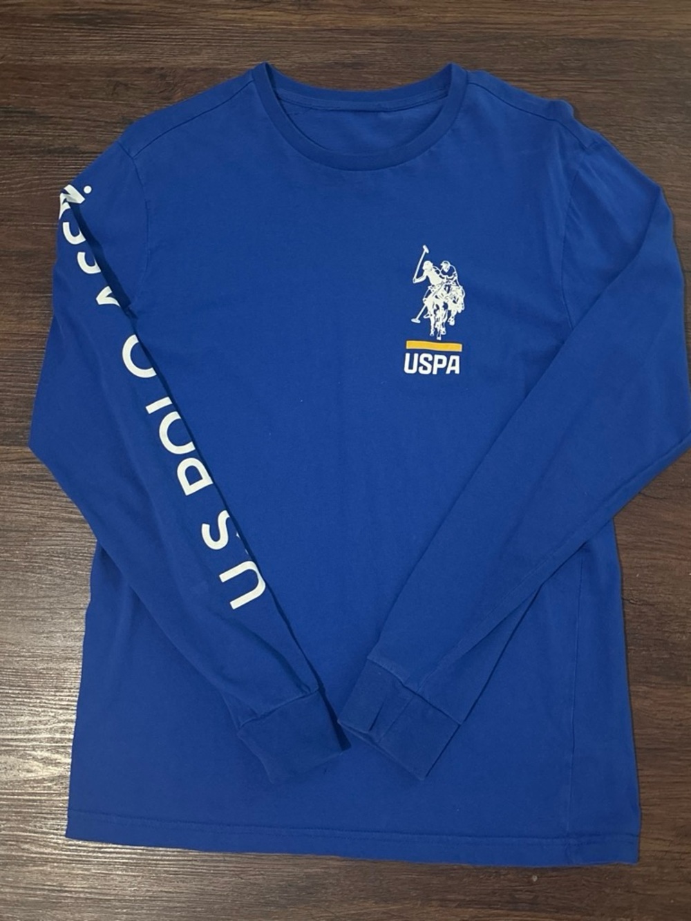U.S. Polo Assn. Long Sleeve Logo Tee - Blue with White Accents